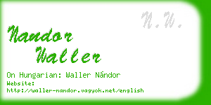 nandor waller business card